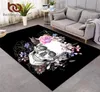 Bettwäsche -Zucker -Schädel -Teppich groß für Wohnzimmer Blumenzimmer Schlafzimmer Teppiche nicht schlau