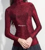 Golden Women Blouse Fashion Slim Fit Turtleneck нижняя блуз