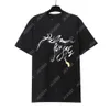 Palm Pa Tops Smoke Logo Sommer Lose Luxus-T-Shirts Unisex Paar T-Shirts Retro Streetwear Übergroße T-Shirt Angels 2276 Jef