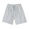 Herren -Shorts Syuhgfa Casual Solid Color 2024 Sommerkleidung Koreanische Mode lose gerade knielange Hosen