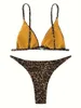 Женские купальные костюмы XS - L Сексуальные леопардовые бразильские бикини Женщины -купальные купальники с двумя частями мягкий купальный костюм Swim V1149SW