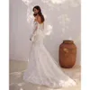 Lieverd Milla jurken boho bruiloft zeemeermin nova jurk vatje backless sweep trein bruidsjurken
