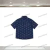 Xinxinbuy Männer Designer T-Shirt T-Shirt 2024 Italien Gold Brief Stickerei Denim Sets Kurzarm Baumwolle Frauen grau schwarzblau Khaki M-2xl