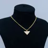 Designer Silver gold Color Prad Necklace Women Men Triangle Letters punk Enamel Cool Street Woman Pendants Necklaces Luxury jewlery chokers 45