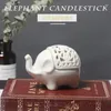 Kerzenhalter Keramikhalter Animal Hollow Teelight Candlestick Cover Ornamente Kronleuchter Bougeoir Dekoration ed50Zt