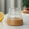 日本の透明なガラスカップ乾燥水氷のクリエイティブコーヒー耐久性のある飲み物同じ富士山240429