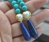 Z11989 36 Blue Drop Lapis-Lazuli Green Burquoise Golded Pearl Collece 240428