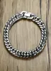 Link Chain Miami Cuban Link Mens Bracelet In Silver Tone Stainless Steel Heavy Armband Pulseira Bileklik Male Jewelry 814 Mm 214541208