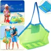 Sand Play Water Fun Fun Mesh Beach Toys Borse per bambini giocattolo per la spiaggia per spiaggia di oversize BACCA DI GUARDA OUTDOOR POLCEBILE PLAGA SABBIA PACK PACHINE DACCHERIA DASCHERIA D240429