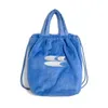 Y2k Корейская модная плюшевая рюкзак с большими возможностями для подмышки для плеча на плечах. Случай с шнуркой для шнурки портативные спортивные залы 240426