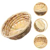 Dinnerware Sets Handmade Bamboo Fruit Basket Storage Woven Empty Gift For Portable Dessert Plate Snack Dried