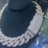 Zuanfa Jewelry Hip Hop Iced Out Miami Link 25Mm Thick Solid Sier VVS Moissanite Cuban Chain