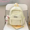 Backpack Students Bag Solid Color Nylon Multi tasca Piega Leisure giornaliera regolabile resistente ai graffi