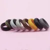 Bandrings heren en dames nieuwe sile ring 7-12 maat lage allergie flexibele bruiloft rubber 8 mm voedselkwaliteit vinger Q240429