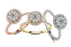 Band Rings 21 Styles of Lover Diamond Rings% äkta 925 Sterling Silver Party Wedding Rings Female Bride Löften Engagemangsmycken Q240429