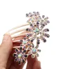 10 -stcs Fashion Crystal Flower Hairpin Metal Hair Clips Comb Pin For Women Female Hairclips Haar kam Haaraccessoires Styling Tool6818676