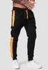 Men's Pants 2023 Winter New Mens Sports Casual Multi-pocket Plus Fleece Cargo Pants Mens Color Pants Pull Rope Leisure J240429