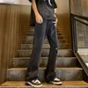 Męskie dżinsy czarne dżinsy męskie rozdarte y2k spodni przystojne amerykańskie moda ulicy fajne s-3xl denim nastolatki WX