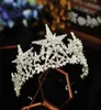 Vintage Wedding Bridal Star Crown Tiara Crystal Rhinestone Opaska na głowę srebrny złoty nakrycie głowy imprez