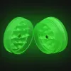 Plastic Tobacco Grinder Herb 2 Parts Layers Luminous Noctilucent Glow in the Dark Smoking Hand Muller Diameter 43MM Cigarette Spice ZZ