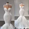 Vestidos de casamento sereia nupcial vestido lindo fora do ombro de decote em decote em coração de decote cetim de gotas de gotas de cetim plus size vestidos de