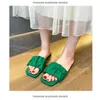 Slippers Womens Summer Flip Flat Bottom New Fold Korean Sandals Green Large Size 35-42 H240509