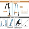 Tomshoo Kletterstock Trekking Pole Ultraleicht zusammenklappbares 5-faches Walking für Wandercamping Mountaineering 240428