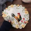 Tavolino tavolo delicati motivi floreali ricami artigianali in pizzo in raso decorazione casa decorazione tazza padlla