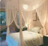 Alta qualidade nova 1pc elegante e elegante leito de insetos de rede de rede de cortina cúpula mosquito net worldwide 4 portas abertas para cama3168628