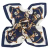 Mały jedwabny szalik Twill 60 cm szyja bandanas kwadratowy szalik do dekoracji włosów kobiety faulard wiosna letnia akcesoria 60 cm*60 cm powozu niebieski kolor