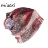 Beanie/Skull Caps Miaoxi New Fashion Women Beauty Adult Beanies Skullies Casual Two Used Lady Cap Polyester Girls Hat Hats Floral Bonnet Sale d240429