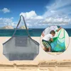 Sand Play Water Fun Protable Mesh Bag Children Sand Away Kids Swimming Pool Beach Toys Clothes Towel Bag Baby Toy Storage Sundries Bags Organizer d240429