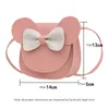 Storage Bags 2024 Cute Mouse Ear Bowknot Magnetic Snap PU Mini Shoulder Bag For Todder Girl Cartoon Crossbody