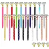 Ballpoint stylos en gros de luxe Crystal Big Diamond Pen Gift Promotion Student Patenery Office Writing Drop Living School Business Dhodp