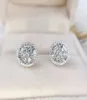 Stud Diamond 18K White Gold Earring For Women Fashion Office Wedding Gemstone Fine Jewelry Garnet Orecchini Girlsstud Effi221526893