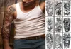 Large Arm Sleeve Tattoo Maori Power Totem Waterproof Temporary Tattoo Sticker Warrior Samurai Angel Skull Men Full Black Tatoo T201590847