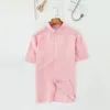 メンズカジュアルシャツ夏のリネンシャツメンピンクボーイズプラスサイズxxxl半袖ボタンアップソーシャルカラーパーティーウェア