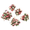 Fiori decorativi Vine rosa artificiale Easy manutenzione 45 rose finte ampia applicazione fiore durevole per il cortile per matrimoni