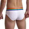 Underpants uomini sexy biancheria intima Bretazioni da uomo traspirante modale comodo Cueca gay calzoncillos scivolano mutandine maschili arcobaleno hombre