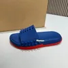 Men Slippers Man Classic Spike Flat Spikes Slide Sandal Thick Bottoms Rubber Sole Slipper Studs Slides Platform Mules Summer Casual Fashion Shoes Designer Sandals