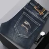 Designer Jeans Mens 2024 Autumn/Winter Nieuwe heren jeans elastische trendy merk kleine rechte buis high-end casual broek voor mannen