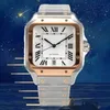 U1 Top AAA mens watch Santoss with Square Case and Stainless Steel Silicone or Leather Band Movement Swiss watchs lady wristwatch Christmas Gift waterproof watches