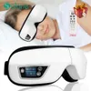 Eye Massager 6D Smart Airbag Vibration Bluetooth Eye Care Instrument Compress Bluetooth Eye Massage Glasses Fatigue Pouch 240430