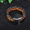 Designer bracelet brand new explosions ladies Mens black orange motorcycle chain bicycle jewelry
