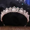 Tiaras Baroque Elegant Girls Crystal Tiara Crown for Women Свадебная вечеринка роскошная роскошная роскошная королева аксессуары подарки подарки украшения ювелирные изделия