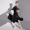 مرحلة ارتداء لوتس حزام تنورة لاتينية الرقص فستان المرأة الأداء الأداء بطن الفساتين الرقص الحديثة MD36