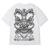 T-shirts masculins Été Mens imprimées Top Lion Dance Dance courte à manches Y2K T-shirt 2023 T-shirt surdimensionné à la mode Harajuku T-Hop T-shirt Street Outfitl2404