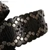 Ceintures jeans heavy metal rivet ceintures pour femmes en cuir authentique creux de la ceinture de vowskin punk rock bracelet femelle ceinture homme xw