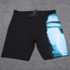Мужские купальники Новая модная пляжные шорты мужские черные бермудские спандексные водонепроницаемые багаж