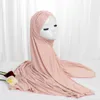 Ethnic Clothing Muslim Hijab Solid Color Wavy Diamond Long Scarf Strapped Shawl Middle Eastern Soft Multi-Color For Women